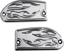 BARON Master Cylinder Cover - Flame - Yamaha - Chrome BA-7629-03