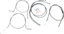 BARON Stainless Handlebar Cable/Line Kit - 12"-14" - '04-07 Roadstar BA-8022KT-12