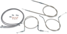 BARON Stainless Handlebar Cable/Line Kit - 12"-14" - XVS1300 BA-801300KT-12
