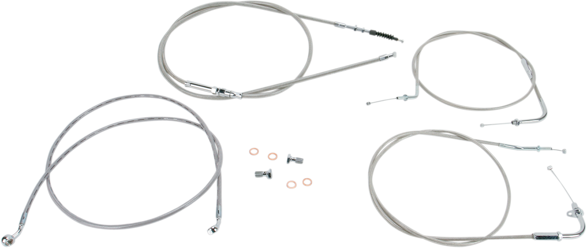 BARON Stainless Handlebar Cable/Line Kit - 15"-17" - VN900 BA-8074KT-16