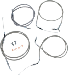 BARON Stainless Handlebar Cable/Line Kit - 18"-20" - XVS650CL BA-8015KT-18