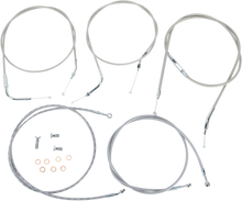 BARON Stainless Handlebar Cable/Line Kit - 18"-20" - '04-'07 Roadstar BA-8022KT-18