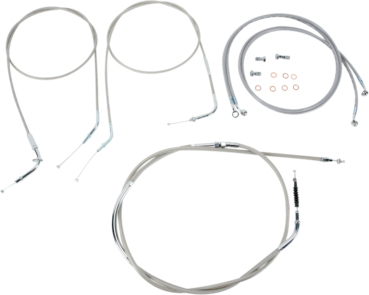 BARON Stainless Handlebar Cable/Line Kit - 18"-20" - VN2000 BA-8076KT-18