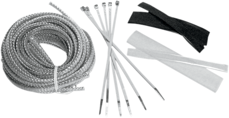 BARON Cable, Hose, and Wire Dress-Up Kit - Chrome BA-8200M