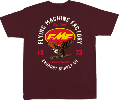 FMF Exhaust Supply T-Shirt - Maroon - Large FA24118902MRNLG