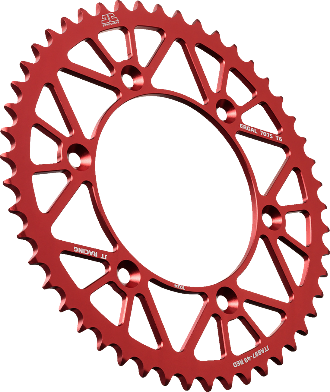 JT SPROCKETS Rear Sprocket - Aluminum - 49 Tooth - Red - Gas Gas/Husqvarna/Husaberg/KTM JTA897.49RED