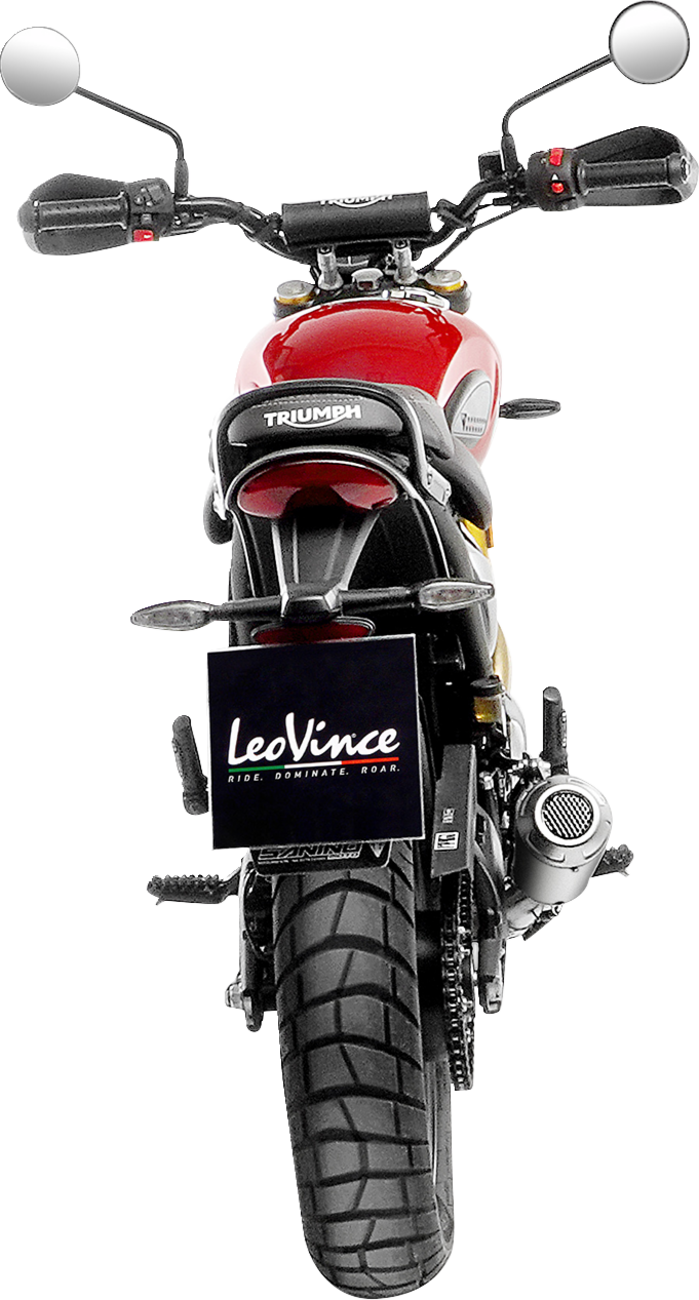 LEOVINCE LV-10 Slip-On Muffler - Stainless Steel - Scrambler/Speed 400 15268U