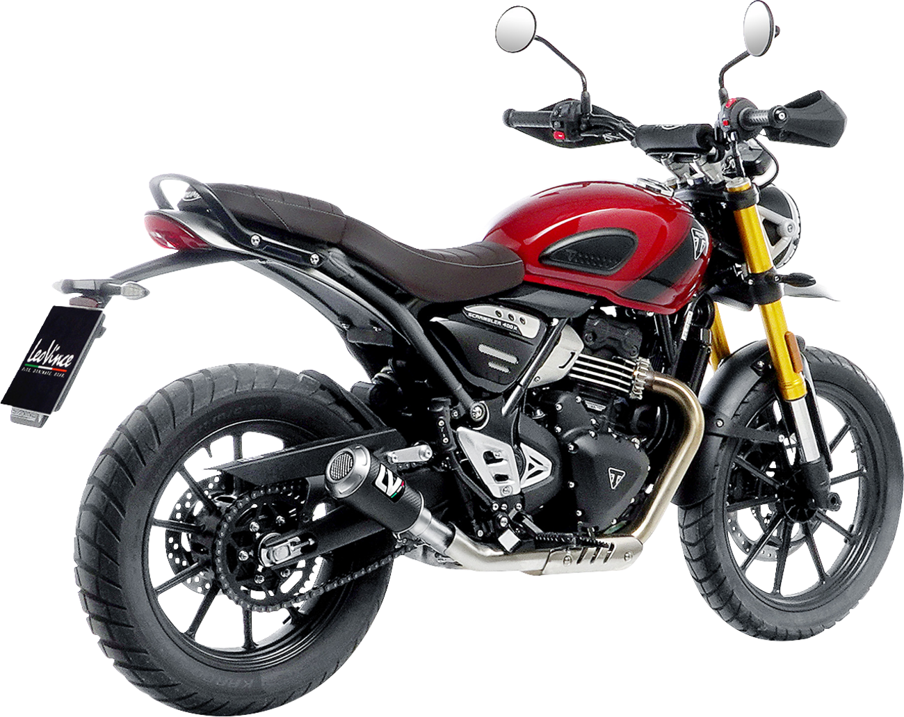 LEOVINCE LV-10 Slip-On Muffler - Carbon Fiber - Scrambler/Speed 400 15268CU