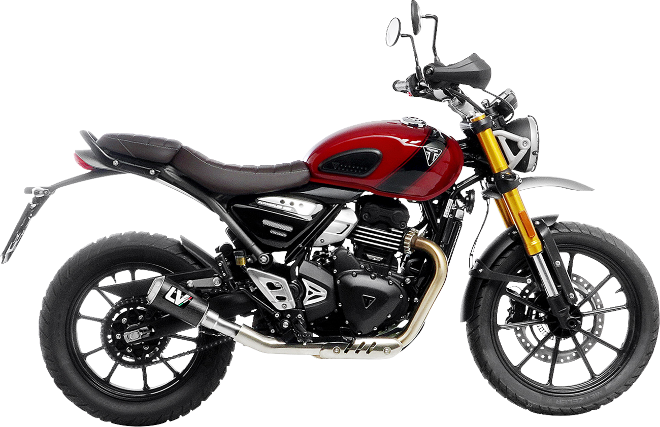 LEOVINCE LV-10 Slip-On Muffler - Carbon Fiber - Scrambler/Speed 400 15268CU