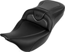 SADDLEMEN Roadsofa™ Seat - without Backrest - Carbon Fiber - Black Stitch - 'FL '08-'19 808-07B-18500
