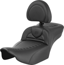 SADDLEMEN Roadsofa™ Extended Reach Seat - with Backrest - Tuck-n-Roll - FLTR/FLHX '23-'24 823-07-203B0