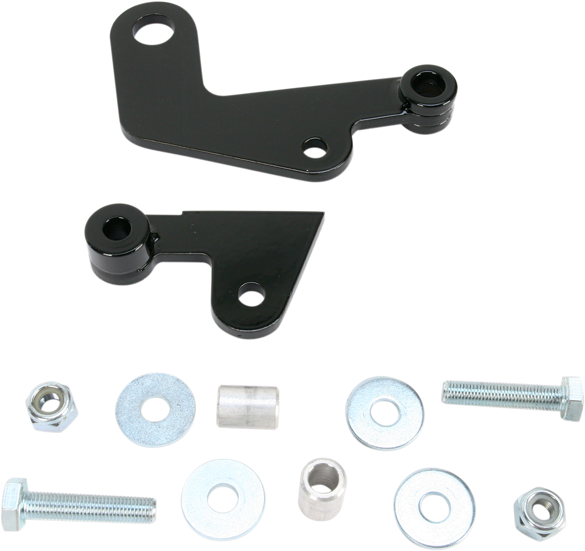 BARON Shock Drop Bracket Lowering Kit - Rear - Lowers 1.50" - Black BA-7500-66