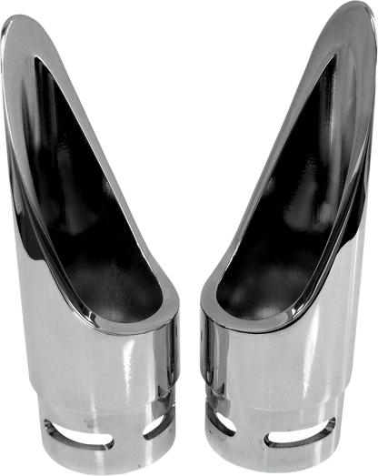 BARON Family Jewel Exhaust Tip - Chrome - Scalloped BA-1100-01