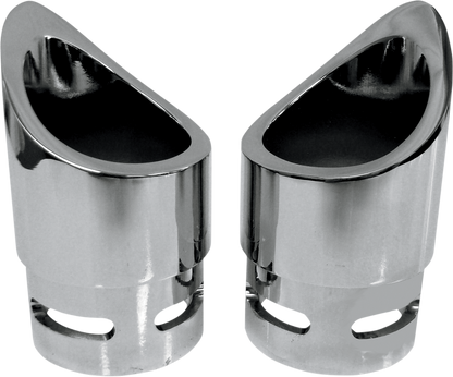 BARON Family Jewel Exhaust Tip - Chrome - Mini Scalloped BA-1100-02