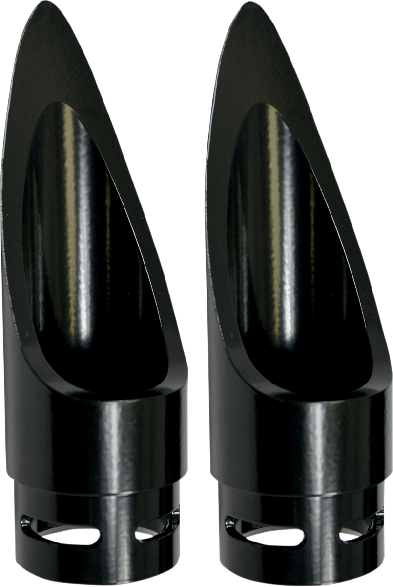 BARON Family Jewel Exhaust Tip - Black - Scalloped BA-1100-01B