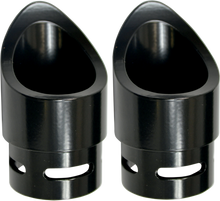 BARON Family Jewel Exhaust Tip - Black - Mini Scalloped BA-1100-02B