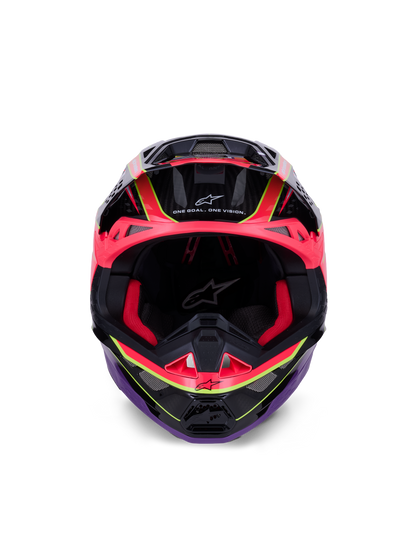 Supertech S M10 Era Helmet Pnk/Violet/Ylw Fluo Glossy Xl