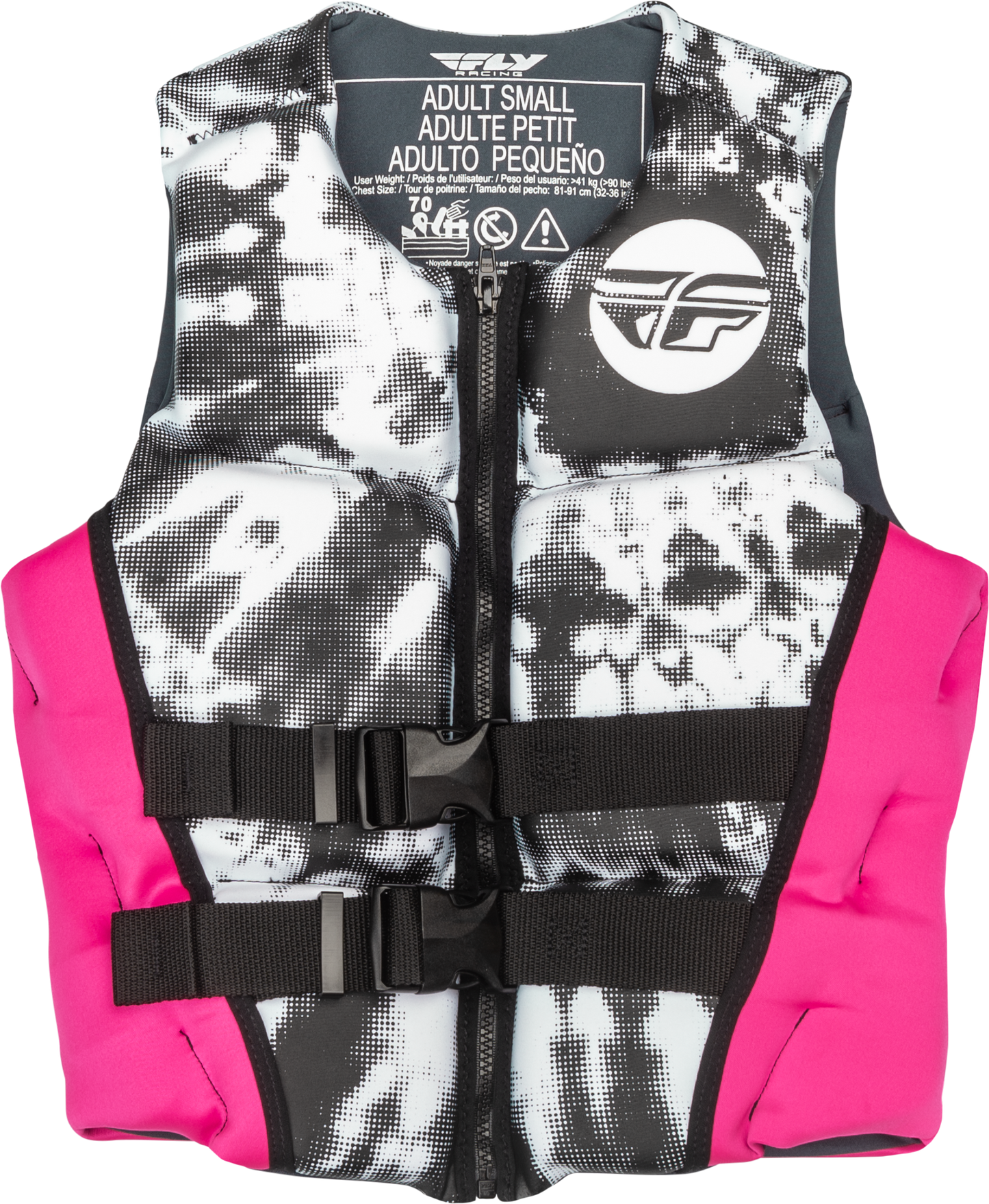 Wmn's Neoprene Flotation Vest Neon Pink/White/Black Xl