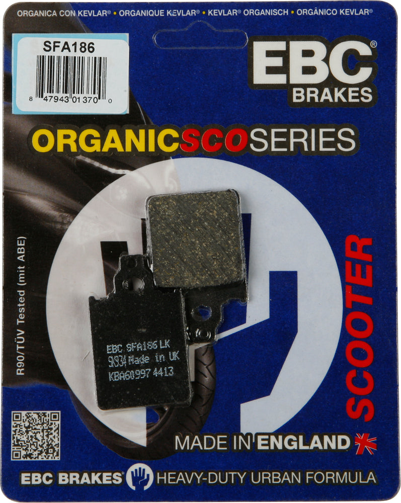 Brake Pads Sfa186 Organic
