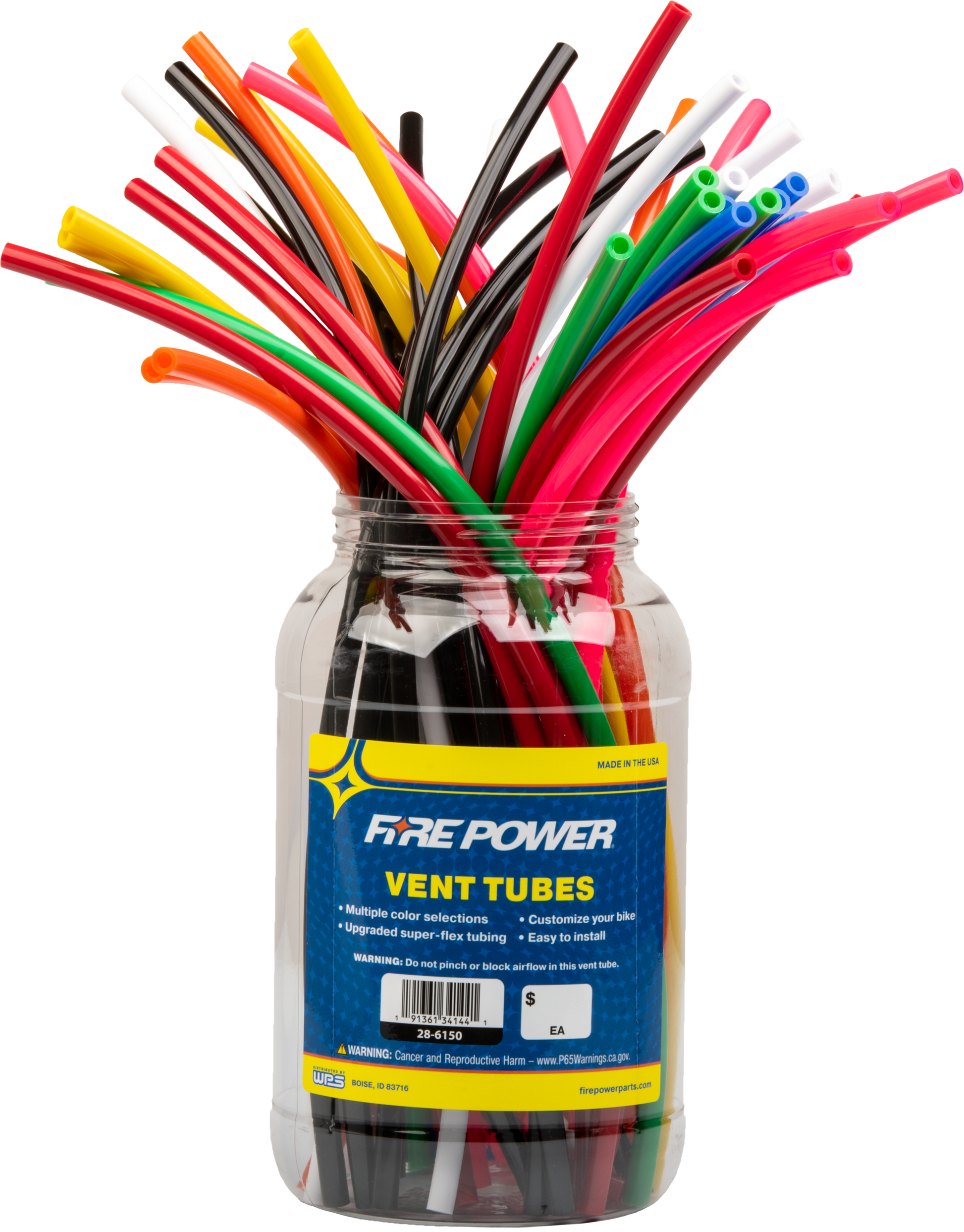 Gas Cap Vent Hose 18" Multi Color 50/Pk