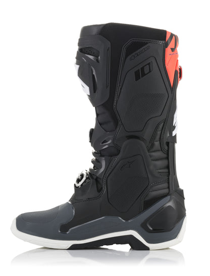 Tech 10 Boots Blk/Gry/Org/Fluo Red Sz 14