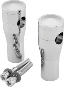 Bikers Choice 4 Inch Chrome Smooth Top Risers for BC or DNA Springer Front End