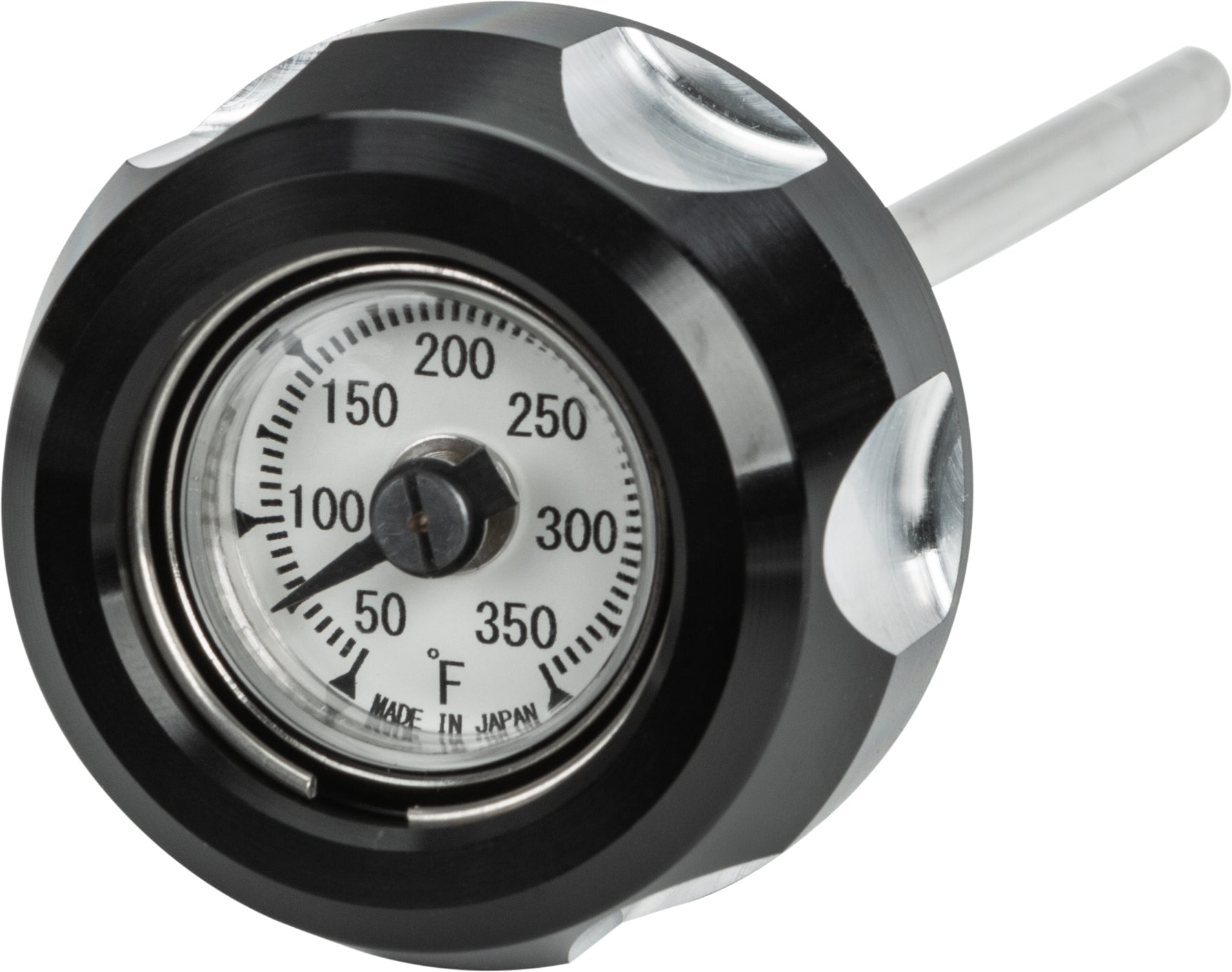 Oil Temp Dip Stick M8 Black And Machined