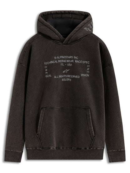 Infinite Washed Ovrsizd Hoodie Washed Black 2x
