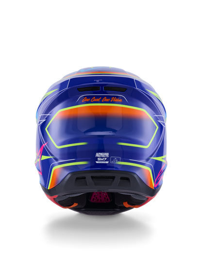 Sm7 Cast Helmet Blue/Pnk/Ylw Fluo Glossy 2x