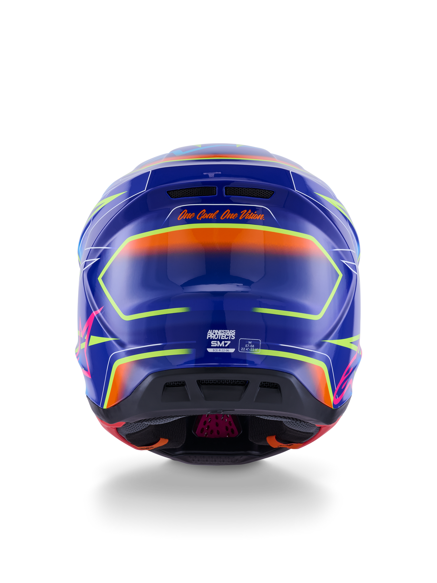 Sm7 Cast Helmet Blue/Pnk/Ylw Fluo Glossy Md