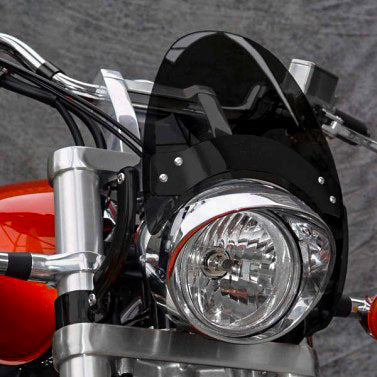 Flyscreen Windscreen Dark Smoke Black Hardware