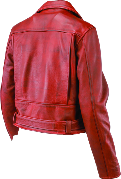 Kuryakyn Leather By River Road Arabian Spice Leather Jacket Red Womens - Small