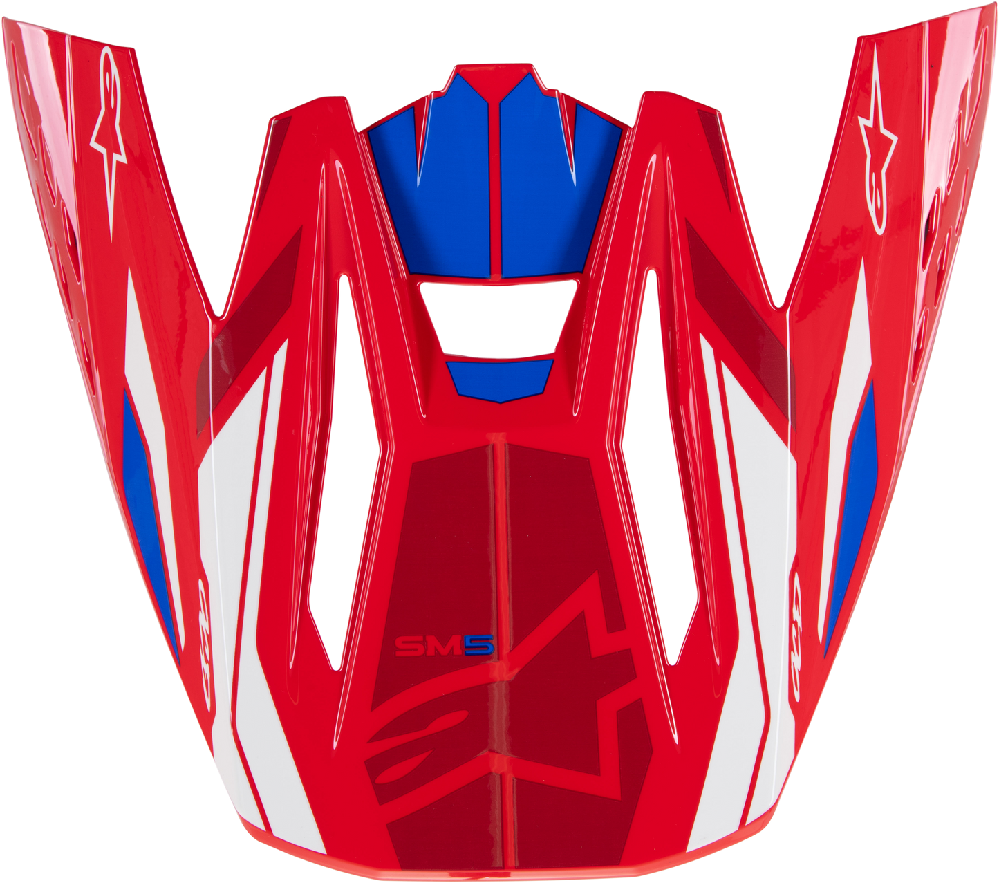 S M5 Visor Action 2 Bright Red/Blue Glossy