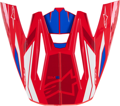 S M5 Visor Action 2 Bright Red/Blue Glossy