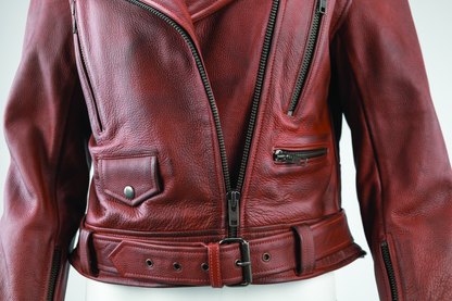 Kuryakyn Leather By River Road Arabian Spice Leather Jacket Red Womens - Small