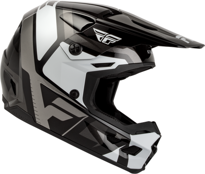 Youth Kinetic Scrap Helmet Black/White/Grey Ys