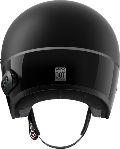 Surge Open Face Helmet W/Mesh Matte Black/Glossy Black Xl