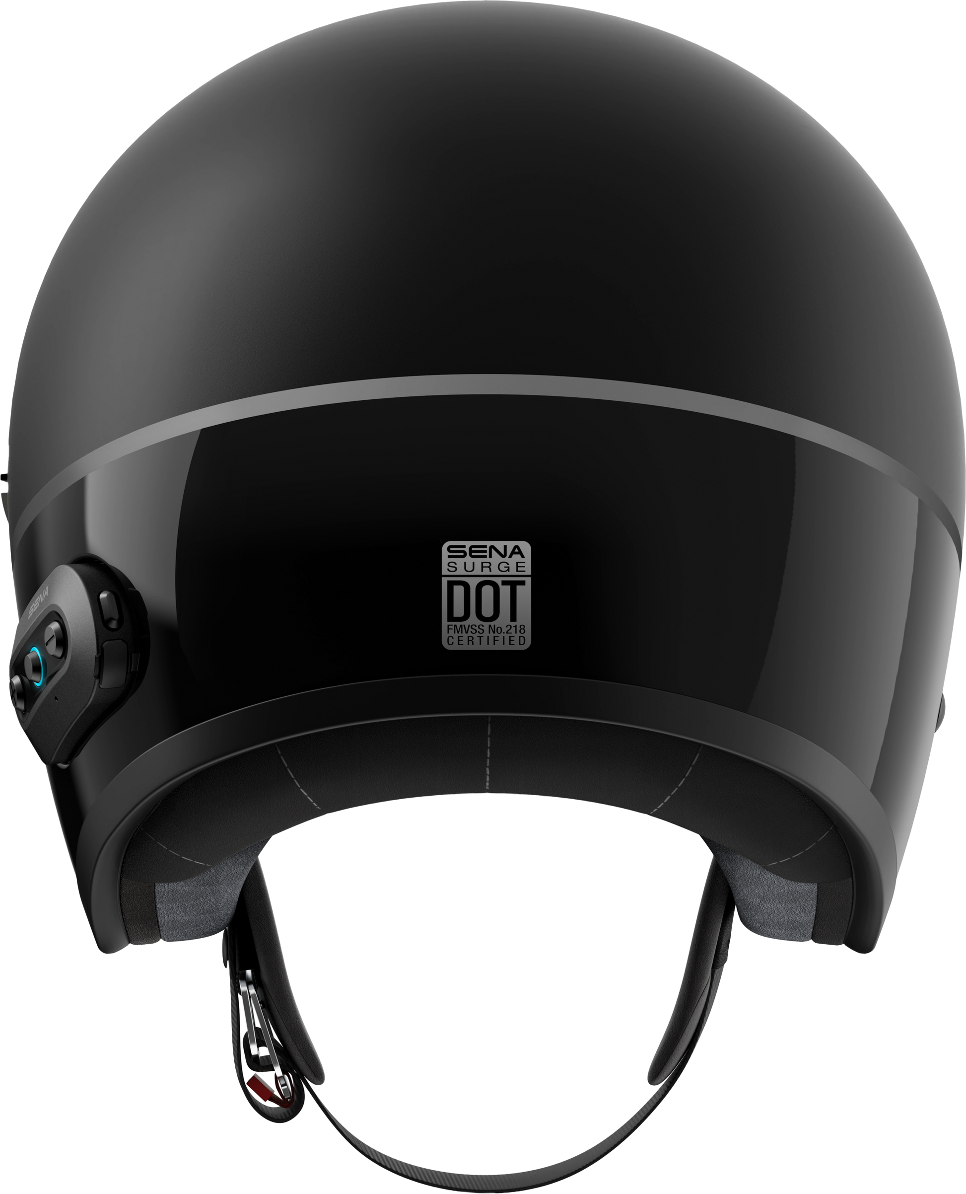 Surge Open Face Helmet W/Mesh Matte Black/Glossy Black Md