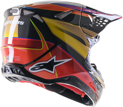 Supertech S M10 Era Helmet Gold Ylw/Rio Red Glossy Md