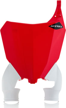Front Number Plate White/Red