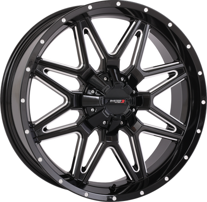St7 Wheel 20x7 4+3 (+10mm) 4/137 & 4/156 Gloss Blk Milled