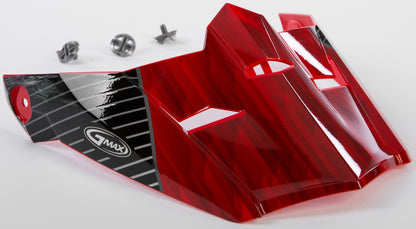 Visor W/Screws Colfax Mx 46 Red/Black Xs Sm