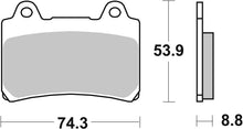 Brembo OE 90-90 Yamaha FZR A 400cc Sinter Brake Pad - Front