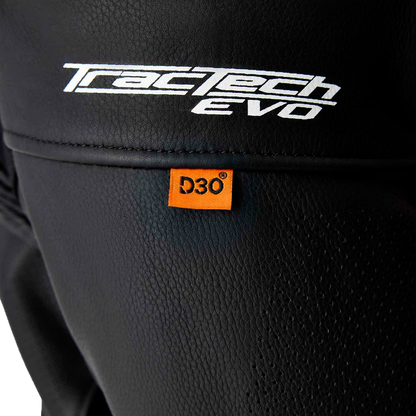 Tractech Evo D3o Jacket Blk/Flo Red Leather Md