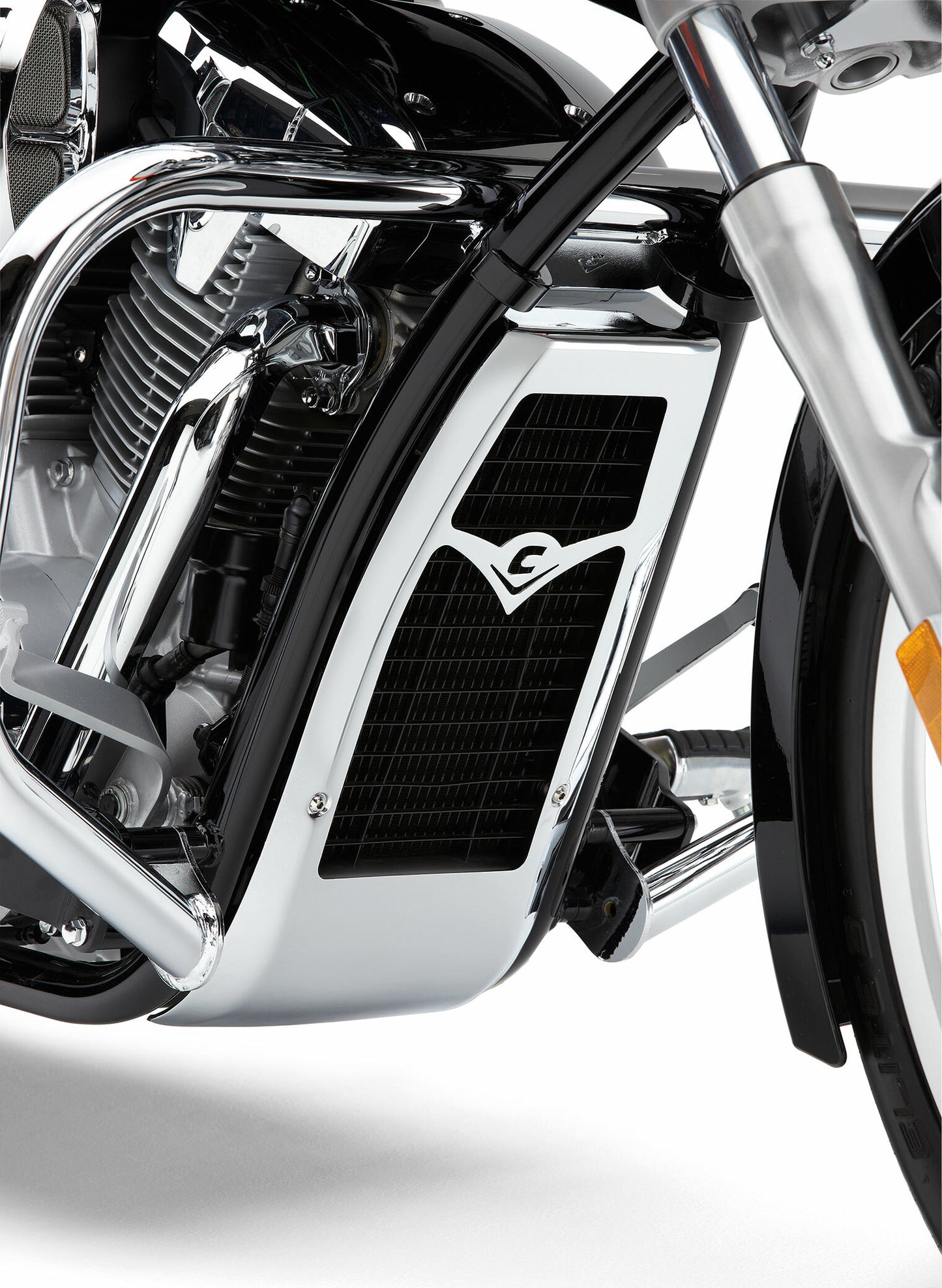 Radiator Cover Chrome Hon Vtr1300 10 17