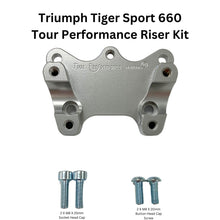 Handlebar Risers Silver W/Ram Ball Tri