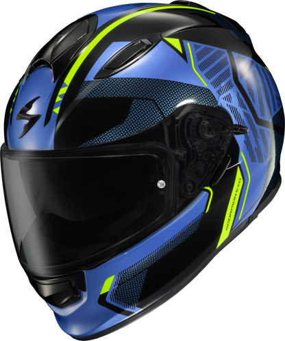 Ryzer Full Face Helmet Switch Blue/Hi Viz Md