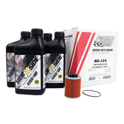 Sidexside Oil Change Kit 10w40 /W Oil Filter Can