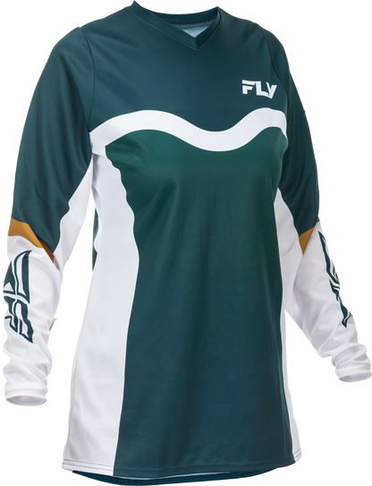 Women's F 16 Jersey Teal/White/Gold 2x