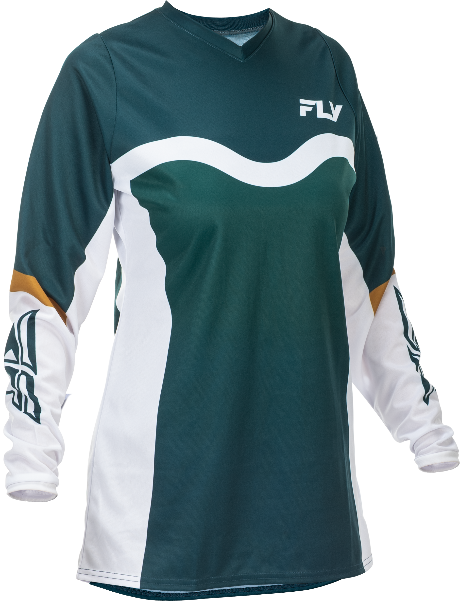 Women's F 16 Jersey Teal/White/Gold Lg